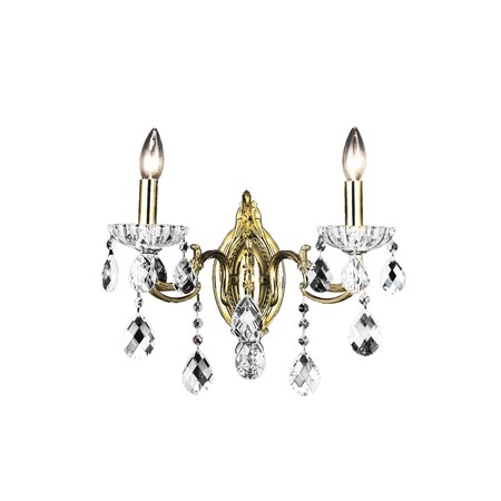 Cwi Lighting Flawless 2 Light Wall Sconce With Antique Brass Finish 2016W16AB-2